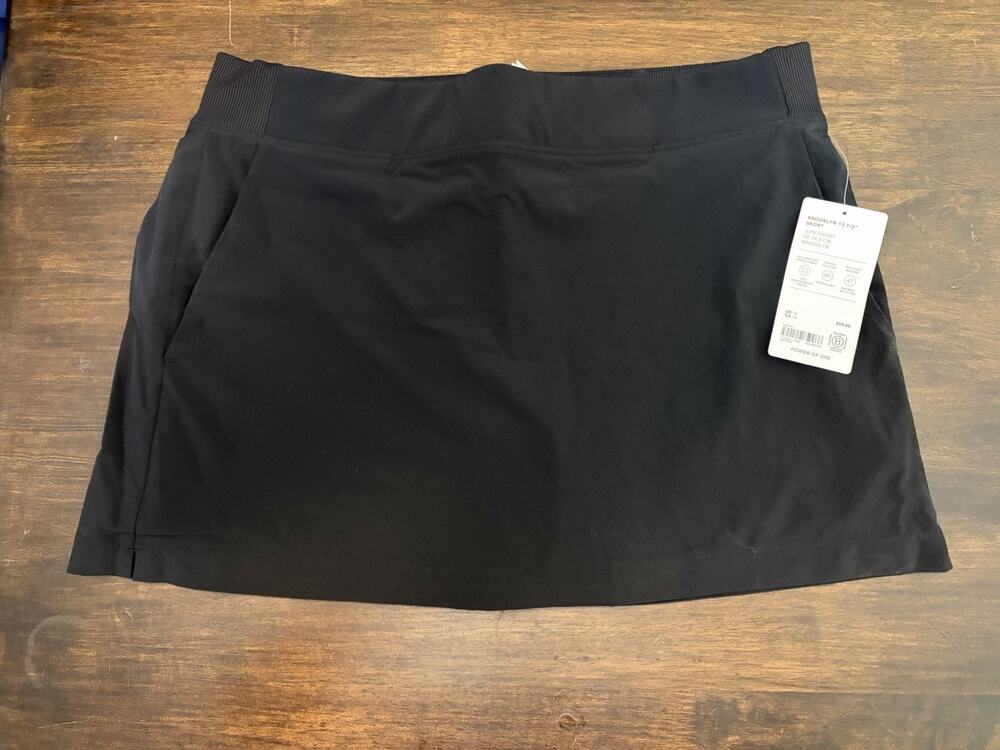 ATHLETA Brooklyn Skort Jupe Short Skirt Black Sz 14 NWT